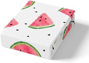 img 3 attached to Feelyou Watermelon Bedding Delicious Fitted
