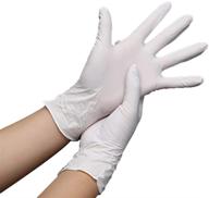 100 pack disposable nitrile vinyl gloves - powder free, latex-free, food grade, household safety, health care gloves logo