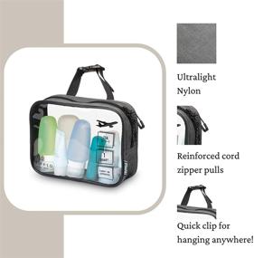 img 1 attached to 🧳 Convenient Toiletry Bag Kit Set: Hanging Travel Toiletry Bag, TSA Compliant Liquid Bag, and Ultralight Accessory Organizer Pouch
