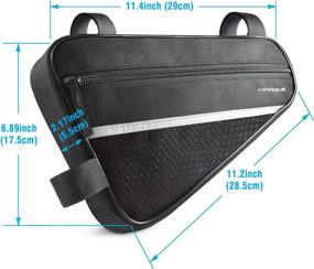 img 3 attached to 🚲 MARQUE Bike Bag Storage Pouch: Convenient Accessory Storage Solution for Road and Mountain Bikes, Mountable on Frame Tube with Weather Resistant Fabric and Side Zippers