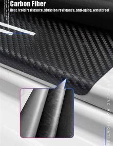 img 2 attached to Black Carbon Fiber Scratch Resistant Trunk Door Entry Guards Accessory Trim Cover， Rear Bumper Protector Guard (For Maz-Da Trunk Door)