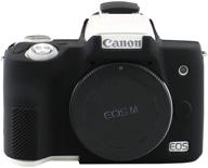 черный чехол-капюшон easy для canon eos m50 и m50 ii - силиконовый защитный чехол против царапин. логотип