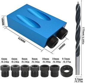 img 3 attached to 🔨 Wood Woodwork Guides Joint Angle Tool: 14Pcs Pocket Hole Jig with 15Degree Inclined Hole Fixture and Drill Bits - Complete Woodworking Joinery Kit for Carpenters