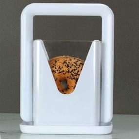 img 2 attached to 🥯 Stainless Steel Bagel Guillotine Cutter with Safe Grip, Safety Shield, and Grey Color - Kitchen Tool for Slicing Bagels with Precision