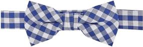 img 2 attached to 👔 Boys' Jacob Alexander Gingham Checkered Pattern Pre-Tied Banded Bow Tie