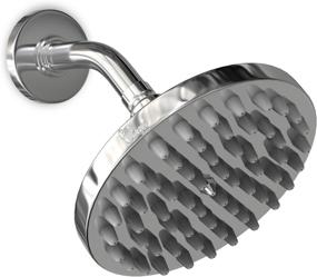 img 4 attached to 💦 Premium 6-Inch Stainless Steel Rainfall Shower Head with 50 Jets - Clog-Free, Soothing and Stress-Relieving Massage Experience. Top-Quality Chrome Finish for Aesthetic Appeal!