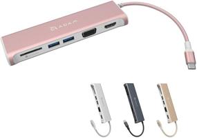 img 3 attached to 🔌 ADAM Elements 5-in-1 USB C Hub: 4K HDMI, SD Card Reader, USB 3.1 Ports - Portable & Durable Aluminum Case