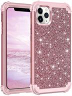 📱 hekodonk iphone 11 pro case: heavy duty shockproof protection in shiny rose gold logo