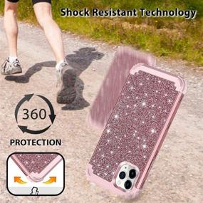 img 1 attached to 📱 Hekodonk iPhone 11 Pro Case: Heavy Duty Shockproof Protection in Shiny Rose Gold