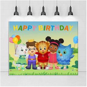 img 1 attached to 5x3ft Cartoon Daniel Tiger's Cat Neighborhood Photography Background: Perfect for Kids Birthday Party and Baby Shower Decor!