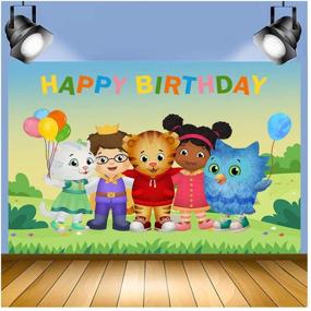 img 2 attached to 5x3ft Cartoon Daniel Tiger's Cat Neighborhood Photography Background: Perfect for Kids Birthday Party and Baby Shower Decor!