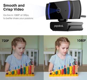 img 1 attached to 🎥 PAPALOOK AF925 Webcam 1080P Full HD with Microphone – Ultimate Autofocus Web Camera for Desktop/Laptop/Mac, Ideal for Skype, Zoom, WebEx, Hangouts