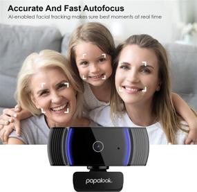 img 3 attached to 🎥 PAPALOOK AF925 Webcam 1080P Full HD with Microphone – Ultimate Autofocus Web Camera for Desktop/Laptop/Mac, Ideal for Skype, Zoom, WebEx, Hangouts