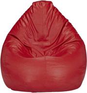 🪑 x-large maroon bean bag chair cover - stuffed animal storage with zipper, soft and stain-proof leatherette material - cover only, no fillers logo