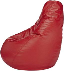 img 3 attached to 🪑 X-Large Maroon Bean Bag Chair Cover - Stuffed Animal Storage with Zipper, Soft and Stain-Proof Leatherette Material - Cover Only, No Fillers