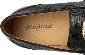 img 2 attached to MEIJIANA Classic Leather Wedding Loafers: Elegant Footwear for Unforgettable Weddings