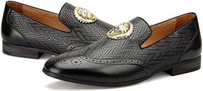 img 4 attached to MEIJIANA Classic Leather Wedding Loafers: Elegant Footwear for Unforgettable Weddings