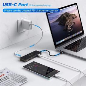 img 3 attached to 🔌 Aceele USB C Hub Multiport Adapter: 4K HDMI, 100W Power Delivery, RJ45 Ethernet, USB Ports, SD/TF Card Reader - MacBook Pro, XPS 13, Type C Laptop
