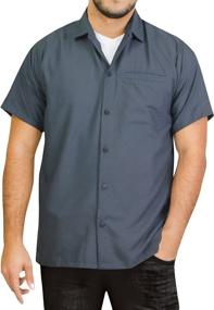 img 4 attached to LEELA Rayon Sleeve Hawaiian Collar Men's Clothing for Shirts