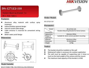 img 1 attached to Hikvision DS 1271ZJ 110 Ceiling Pendant DS 2CD2132