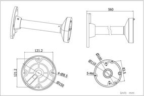 img 2 attached to Hikvision DS 1271ZJ 110 Ceiling Pendant DS 2CD2132