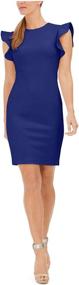 img 3 attached to Calvin Klein Womens Sheath Ruffle Women's Clothing for Dresses