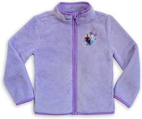 img 2 attached to 🏻 Disney Frozen 2 Elsa and Anna Zip Fleece Jacket for Girls