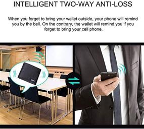 img 3 attached to 👛 Умный кошелек Smart LB Anti-Lost: Беспроводной трекер с сигнализацией, записью GPS-положения и дизайном из кожи ската (Черный, Горизонтальный)