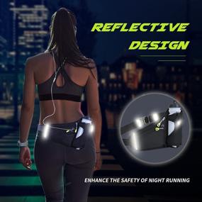 img 2 attached to Outdoor Running Belt: Labeol Hydration Waist Pack with Water Bottle Holder - Reflective Adjustable Fanny Pack for Hiking, Walking, and Phone Compatibility