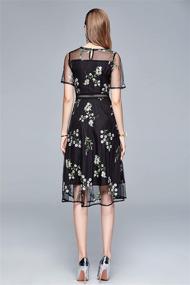 img 2 attached to 🌸 Stunning Floral Embroidered Cocktail Dresses for Elegant Women