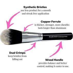 img 2 attached to 💫 Big Fluffy Domed Powder Makeup Brush - Large Makeup Brushes for Full Face, Body Bronzer Contouring, Loose and Compact Powders