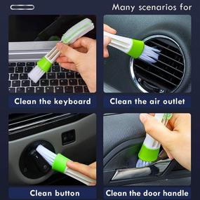 img 1 attached to 🚗 Auto Duster Set - Moonlinks Car Duster Kit with Extendable Handle for Interior & Exterior Cleaning, Dashboard Duster, Air Conditioner Vent Brush, and Microfiber Cloth (4-Piece Set)