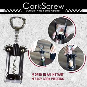 img 2 attached to Effortlessly Uncork Bottles with Evriholder Winged Corkscrew - Standard Silver Design