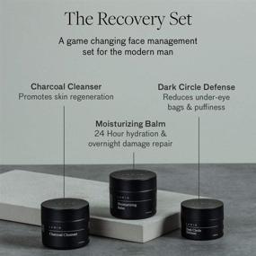 img 3 attached to The Men's Recovery Set: 3-Piece Kit for Cleansing, Hydrating, and Revitalizing Skin - Featuring Moisturizing Balm, Charcoal Cleanser, and Dark Circle Defense - Unlock Your Best Look with Lumin