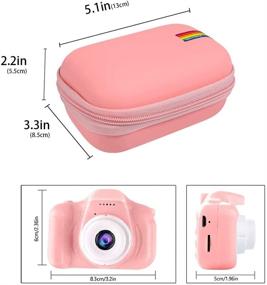 img 3 attached to Protective Pink Camera Case for Seckton, GKTZ, VATENIC, OZMI, PROGRACE, and more Digital Kid Camera Toys - Gift your Child an Ideal Carrying Solution!