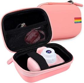 img 4 attached to Protective Pink Camera Case for Seckton, GKTZ, VATENIC, OZMI, PROGRACE, and more Digital Kid Camera Toys - Gift your Child an Ideal Carrying Solution!