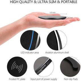 img 1 attached to 🔌 Kurami Qi Certified 5W Wireless Charger Pad for iPhone 11, Galaxy S10, Note 10 - Fast Charging Compatible with Airpods Pro, Samsung, Apple Devices (No AC Adapter)