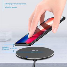 img 3 attached to 🔌 Kurami Qi Certified 5W Wireless Charger Pad for iPhone 11, Galaxy S10, Note 10 - Fast Charging Compatible with Airpods Pro, Samsung, Apple Devices (No AC Adapter)