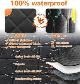 img 2 attached to 🐾 100% Waterproof Nonslip Dog Front Seat Cover for Cars - URPOWER Pet Car Seat Protector, Quilted & Durable Padded Dog Seat Covers for Trucks & SUVs