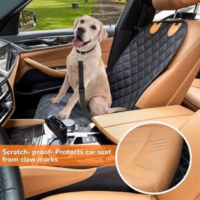 img 3 attached to 🐾 100% Waterproof Nonslip Dog Front Seat Cover for Cars - URPOWER Pet Car Seat Protector, Quilted & Durable Padded Dog Seat Covers for Trucks & SUVs