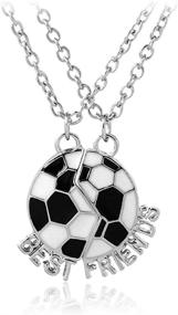 img 1 attached to Eiffy Necklace Football Friendship Necklaces