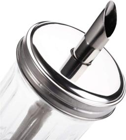 img 2 attached to 🧴 Cedilis Glass Dispenser Shaker Stainless: Stylish and Convenient Kitchen Essential