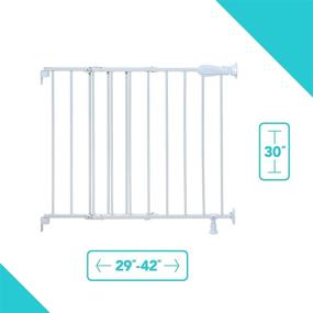 img 3 attached to 🚪 Secure Your Stairs with the White Summer Metal Gate: 29-42 Inch Wide, Easy to Install