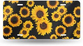 img 4 attached to Jpnvxie Sunflower License Decorative Aluminum