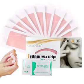 img 4 attached to 🌿 Waxkiss Eyebrows Cold Wax Strips - Convenient Home & Travel Hair Removal - Ready to Use Strips (24 Pcs)