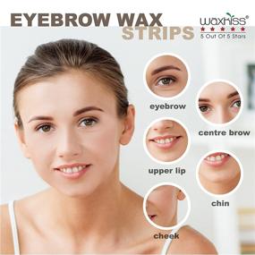 img 3 attached to 🌿 Waxkiss Eyebrows Cold Wax Strips - Convenient Home & Travel Hair Removal - Ready to Use Strips (24 Pcs)