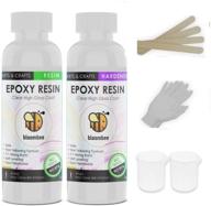 🎨 bloombee clear epoxy resin, 16oz – 1:1 ratio 2 part epoxy resin kit for resin jewelry, acrylic pour paintings, molds, river tables, tumblers – ideal art making coating logo