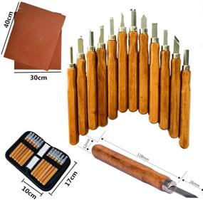 img 2 attached to Fycooler Wood Carving Tools: 21-Piece Professional Carbon Steel Chisels Kit with Whetstones, Sandpaper, Brush, and Storage Case – Ideal for Sculpture, Carpentry, and DIY Enthusiasts