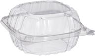 🍱 set of 100 small clear plastic hinged food containers 6x6 for sandwiches, salads, party favors, and cake pieces логотип