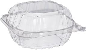 img 2 attached to 🍱 Set of 100 Small Clear Plastic Hinged Food Containers 6x6 for Sandwiches, Salads, Party Favors, and Cake Pieces